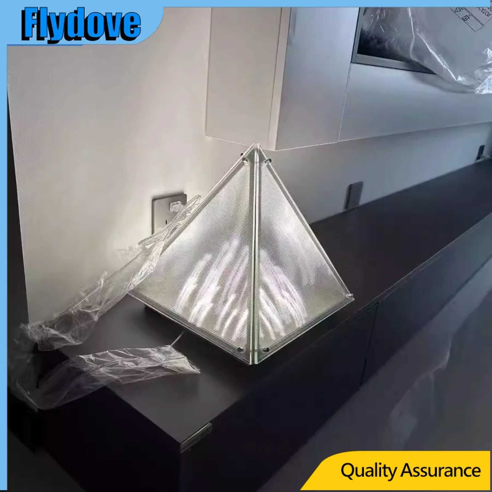 Flydove Nordic Minimalist Glass Desk Lamp Minimalist Designer Living Room Bedroom Decoration Creative Ambient Art Table Lamp C251115