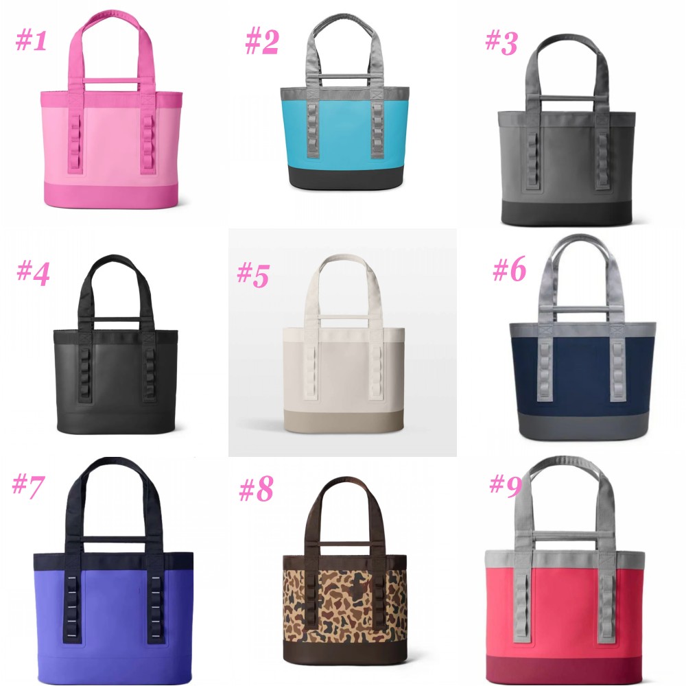 US warehouse Designer Camino 35 Totes Bags Camo Carry All Picnic Box Internal Dividers Fishing Camping Lunch Bags Outdoor Durable Beach Water proof Large Bags 0924