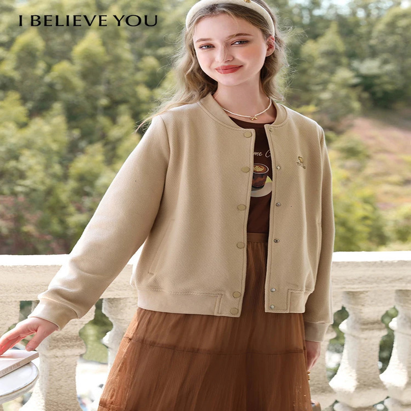 I believe in your womens short coat French embroidered bear winter coat baseball casual cotton dress 2234158344 240930