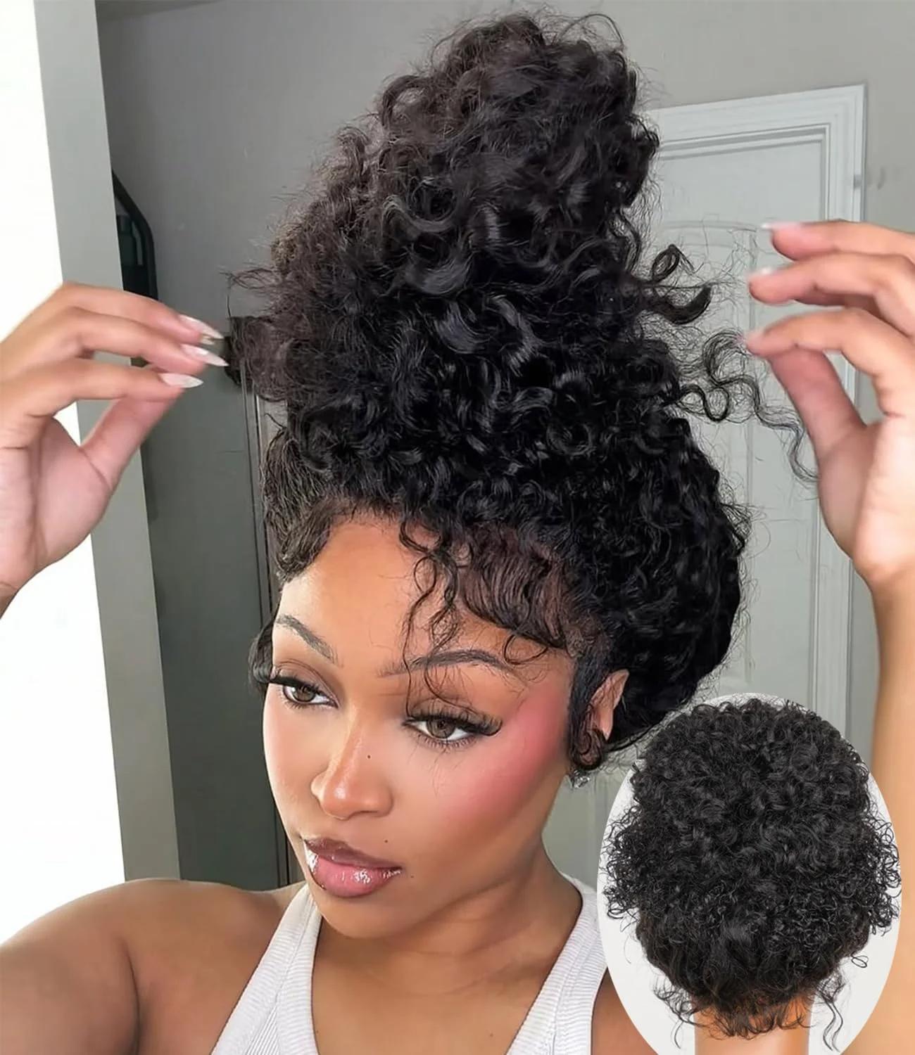 Curly Wigs 250 Density Deep Wave 360 Full Hd Lace Front Human Hair Wig Pre Plucked Water Wave 13X6 Lace Frontal Wig Glueless Preplucked Ready To Wear