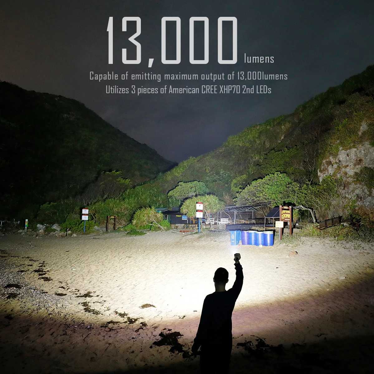 IMALENT MS03 EDC Flashlight 13000 Lumens Rechargeable Handheld Torch for Adventure Mountain Climbing Outdoor Exploration J250924