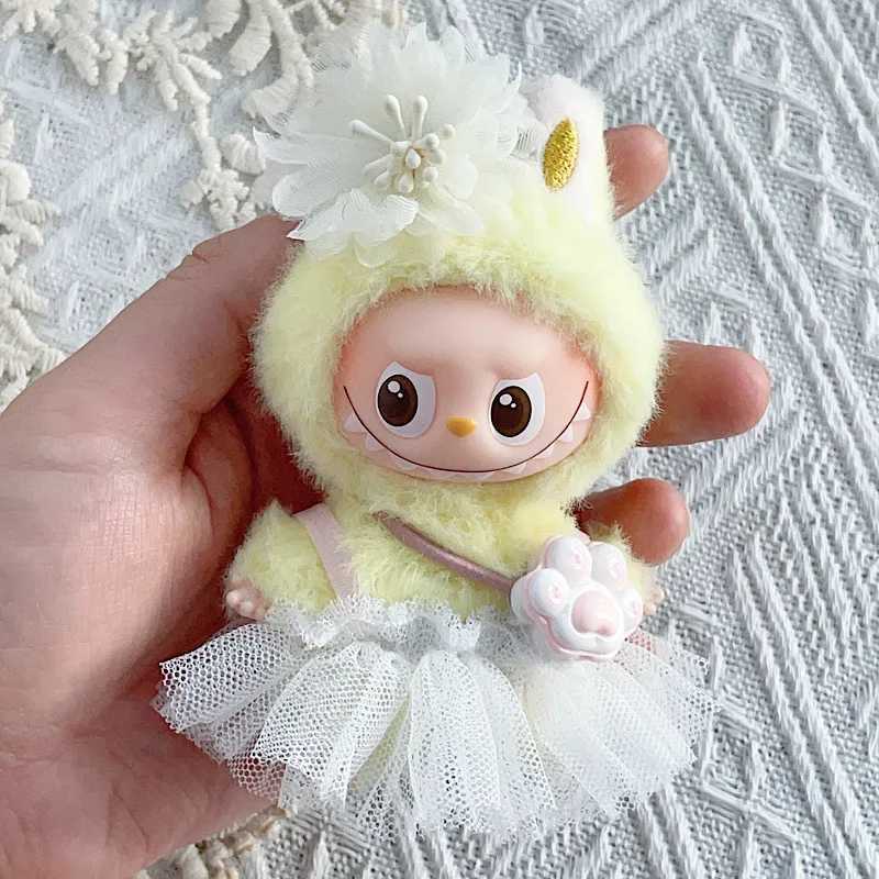 For 10cm Labubu Clothing Set Mini Ballet Skirt outfit New 40 Labubu Clothes Skirt Cat Claw Hair Clip Bag Doll Accessories C250924