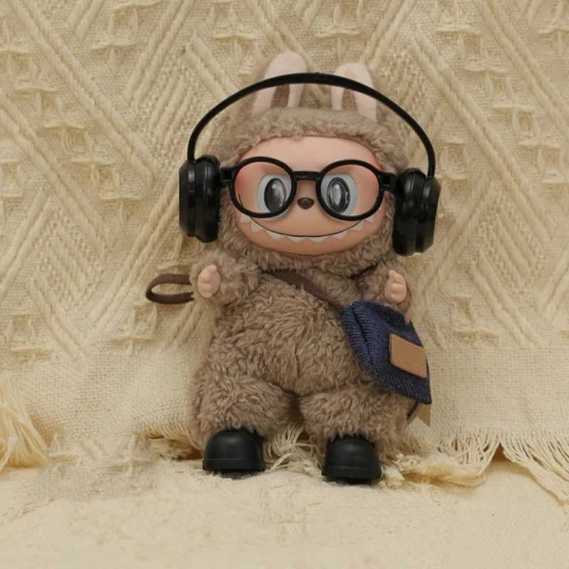 DIY accessories for labubu V1 V2 shoes without lenses glasses stylish plastic headphone set plush doll decoration birthday gift C250924