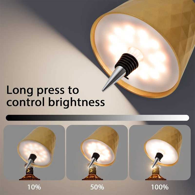 2025 New Wireless Bottle Lamp 3 Color Rechargeable Wine Bottle Lights Touch Control Lamps for IndoorOutdoor Bars Restaurants C251115
