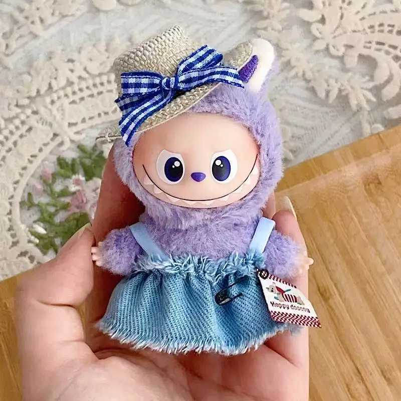 10cm Mini Labubu Doll Clothes Set 40 Outfit with Hat Star Dress Nose Cap Cute Kawaii Collectible Doll Outfit for Display C250924
