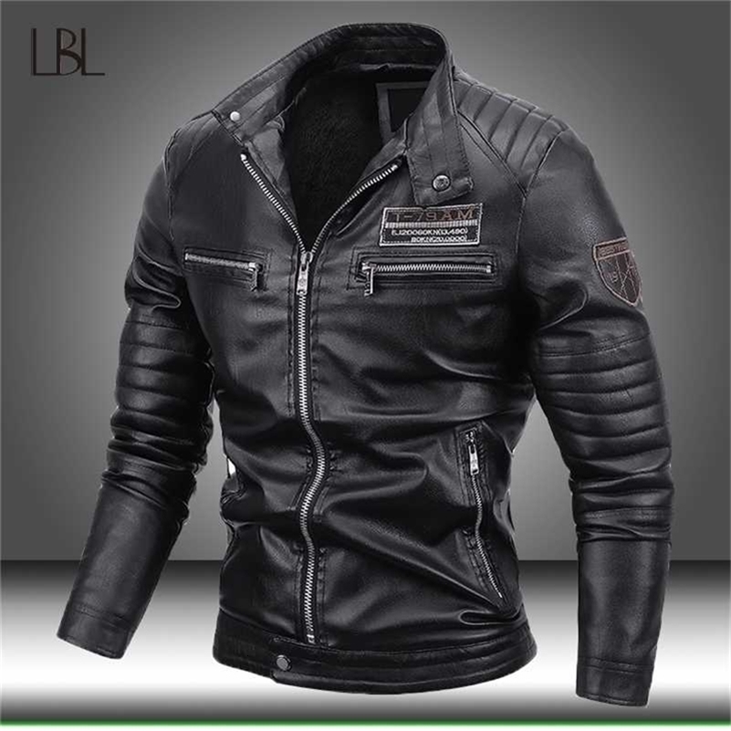 Men Faux Leather Ja… - image