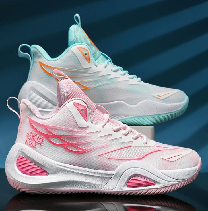 New practical basketball shoes for men, casual sports running shoes for teenagers, primary and secondary school students, cement floor anti slip men&#