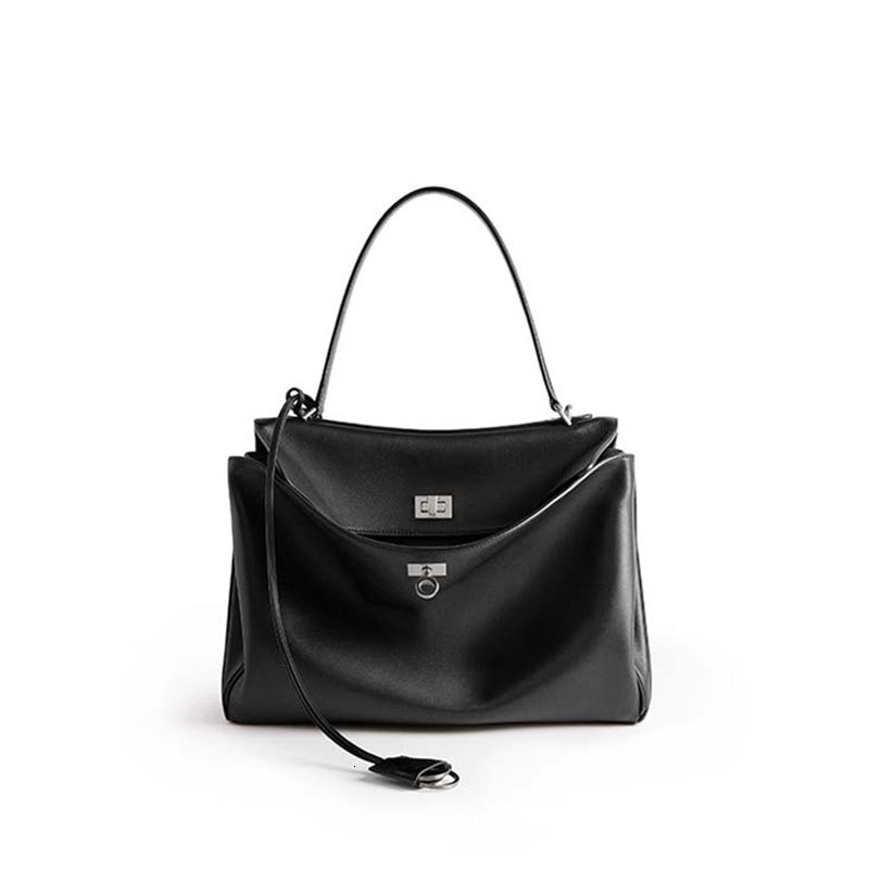 Bag for Women 2025 New Rodeo Bag Large Capacity Commuter Tote Bag B Brand Same Style Handbag Textured Shoulder Bag f6