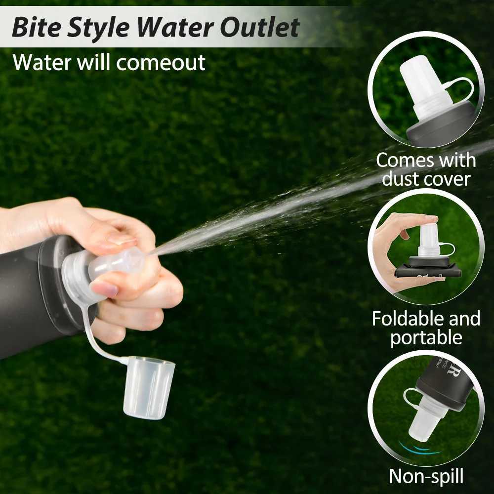 NEWBOLER Water Bottle TPU Folding Soft Flask Sport Water Bottle 150250500ml Collapsible Water Bottle Running Camping Hiking J250923