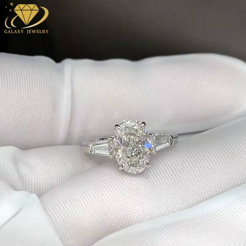Luxury Jewelry Lab Grown Diamond Ring Pass The Diamond Tester VVS D Color IGI Certificate Custom Wedding Ring For Women