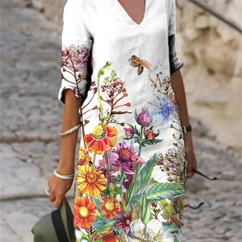 Casual Dresses Large sizes dresses elegant women dresses fashion loose dresses ladies 230131