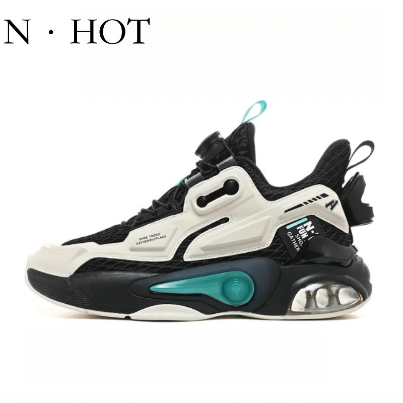 NHOT Designer Luxury Breathable Outdoor Sports Shoes Men's Fashion Trend Casual Knob Air Cushion Running Shoes Youth Soft Elastic Ultra Light Bas