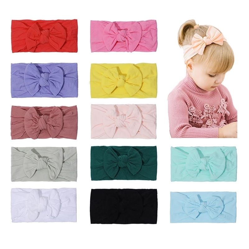 12PcsSet Baby Bow Headband Elastic Nylon Hairbands for Kids Girls born Infant Headwear Hair accessories for Children 250121