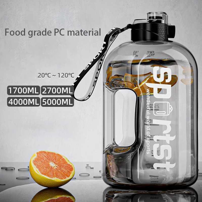 17L5L Outdoor Sport Water Bottle Pc Material Precise Scale Portable Water Cup Large Capacity Water Bottle Gym Fitness Bottle J250923