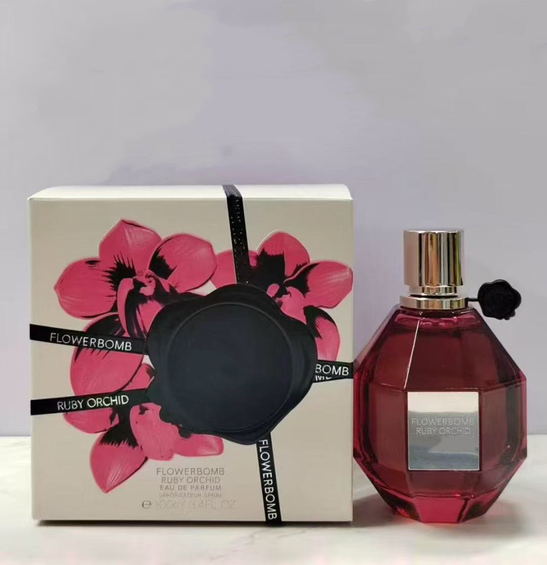 Brand Perfume 100ml FLOWERBOMB Ruby Orchid Oriental Rose White Woody Women's Fragrance Long Lasting Smell Cologne Spray
