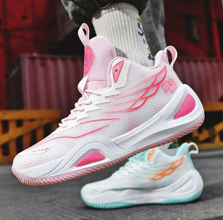 New practical basketball shoes for men, casual sports running shoes for teenagers, primary and secondary school students, cement floor anti slip men&#