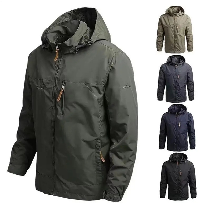 Men Windbreaker Military Field Jackets Outerwear Mens Tactical Waterproof Pilot Coat Hoodie Men Hunting Army Clothes 240911