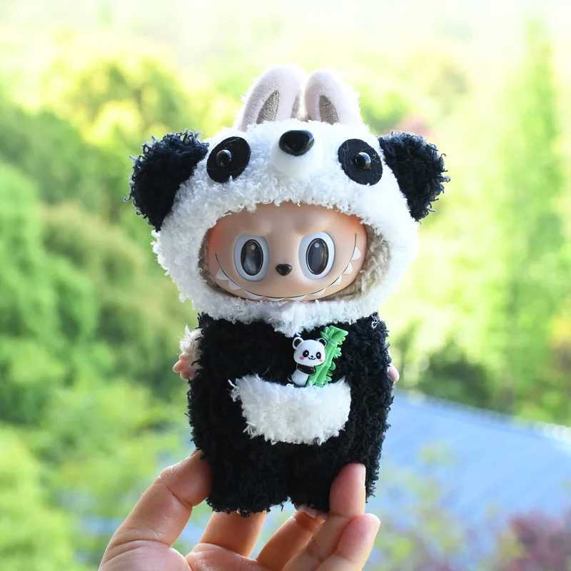 Labubu 15cm17cm Doll Clothing Sitting Party Panda Jumpsuit Macaron Labubu Cute Doll Clothing C250924