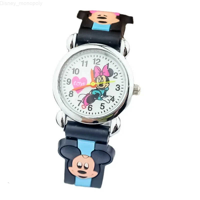 Disney New Mickey Minnie Kids Watches Fashion Cute Cartoon Children Wristwatch 3D Silicone Quartz Watch for Kids Boy Girl Birthday Gift H250924