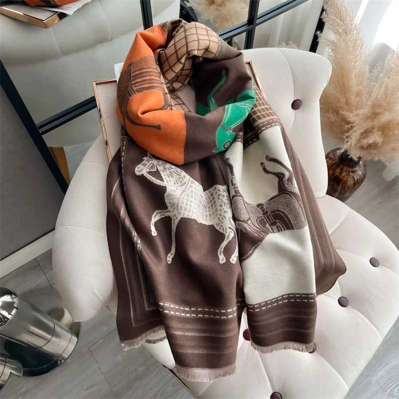 Cashmere Scarf for Women Thick Warm Winter Blanket Brand Female Luxury Quality ShAWl WrAP Bufanda 2024 Poncho Echarpe W251021