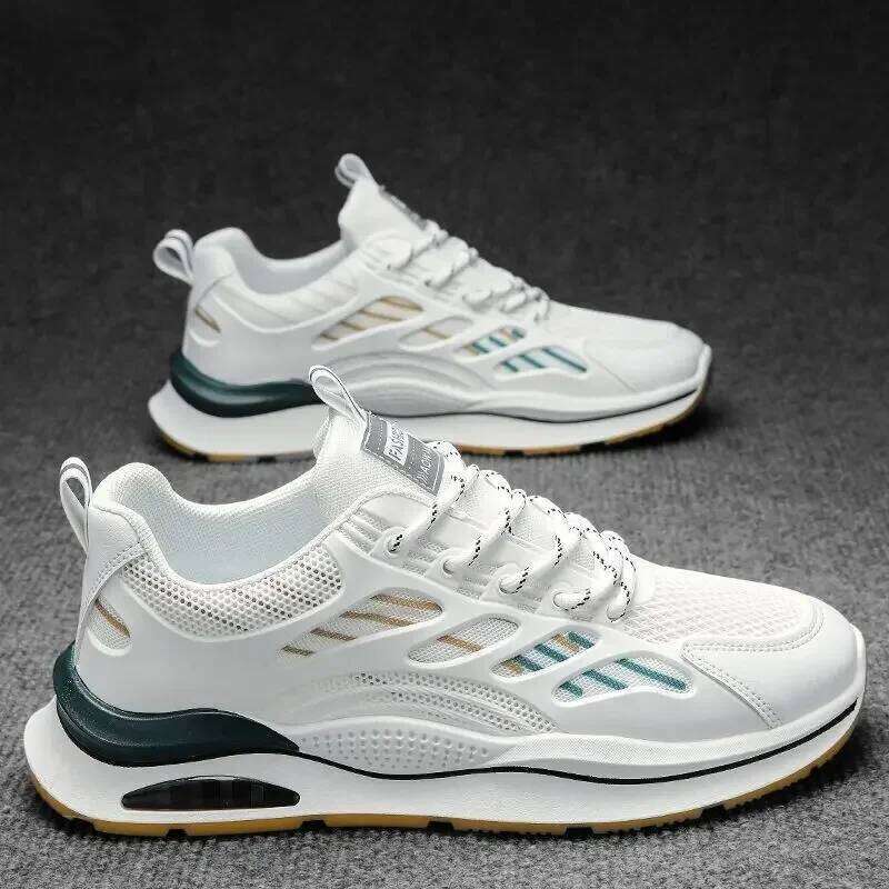 2024 Hot Selling Latest Fashion Men's Sneakers Light Wear Resistant Anti Slip Running Casual White Shoes for Men