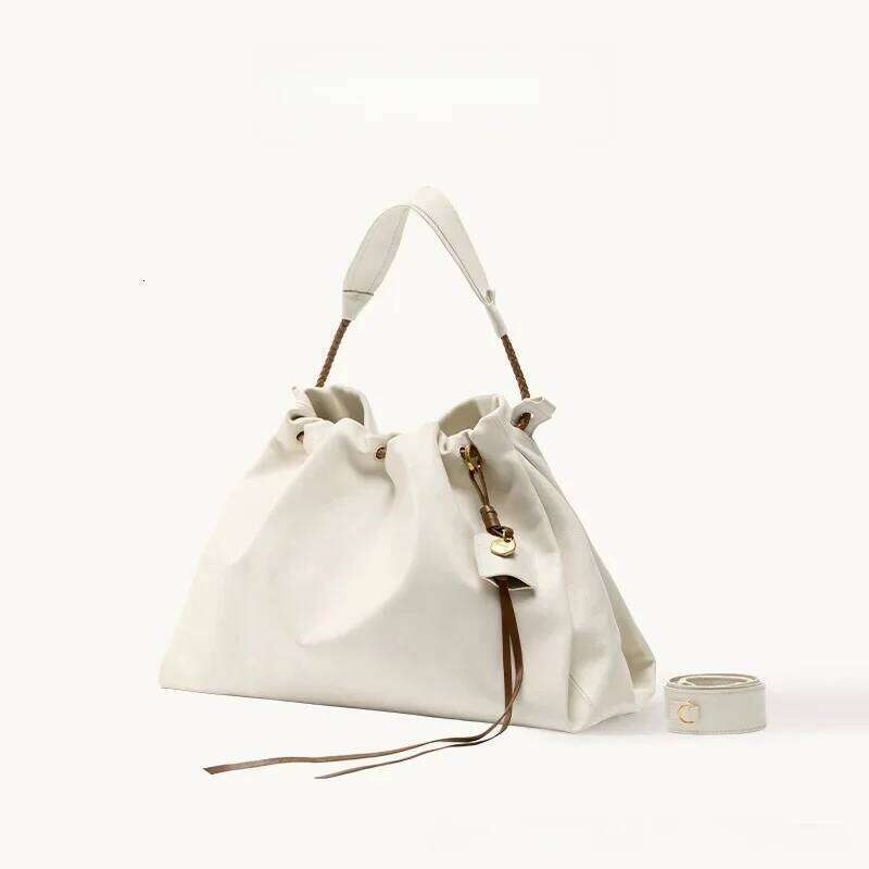 New Large Capacity Trash Bag Fashionable Soft Leather Handbag With Internal Zipper Pocket For Commuting And Suotong2509