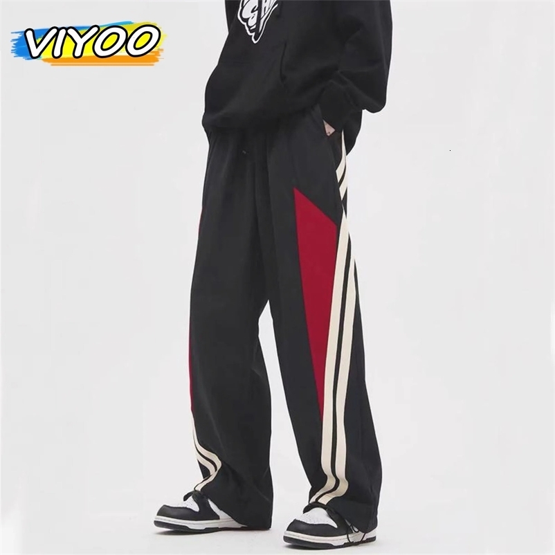 Mens Womens Oversized Y2K Clothes Tracksuit Baggy Trousers Sweatpants Streetwear Hip Hop Mopping Wide Leg Track Pants For Men 240717