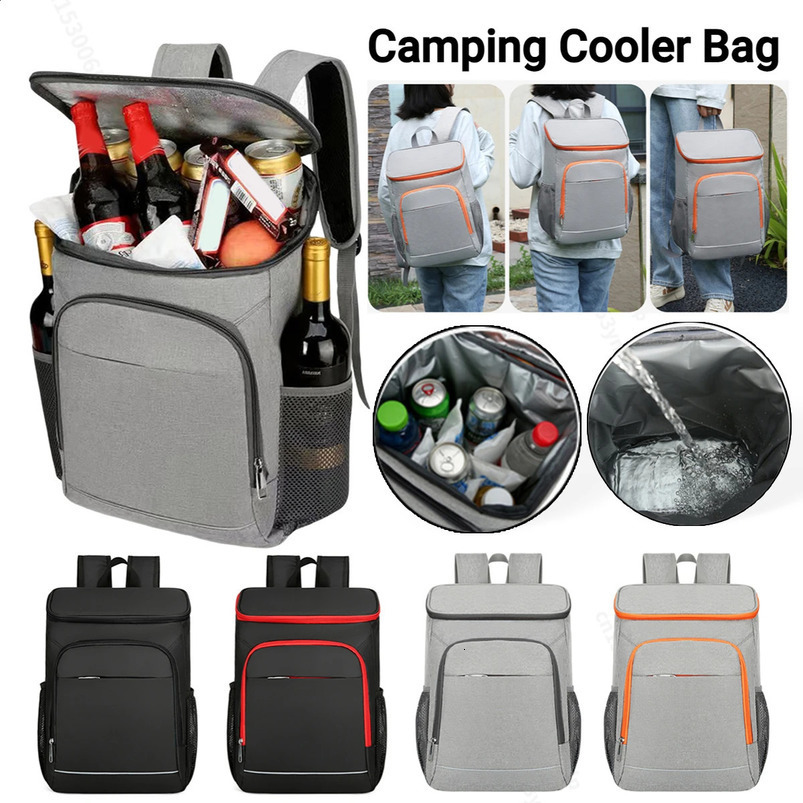 backpack waterproof thick Cmaping cooler bag large capacity insulation picnic refrigerant 240910