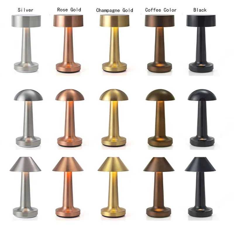 LED Table Lamp Retro Bar Coffee Table Lamp Rechargeable Touch Sensor Wireless Night Light Restaurant Living Room Decor Light C251115