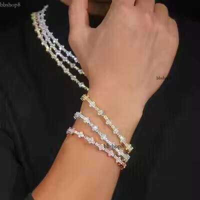 2025 designer new Moissanite bracelet necklace3mm S Silicon Stone Honeycomb Chain Necklace