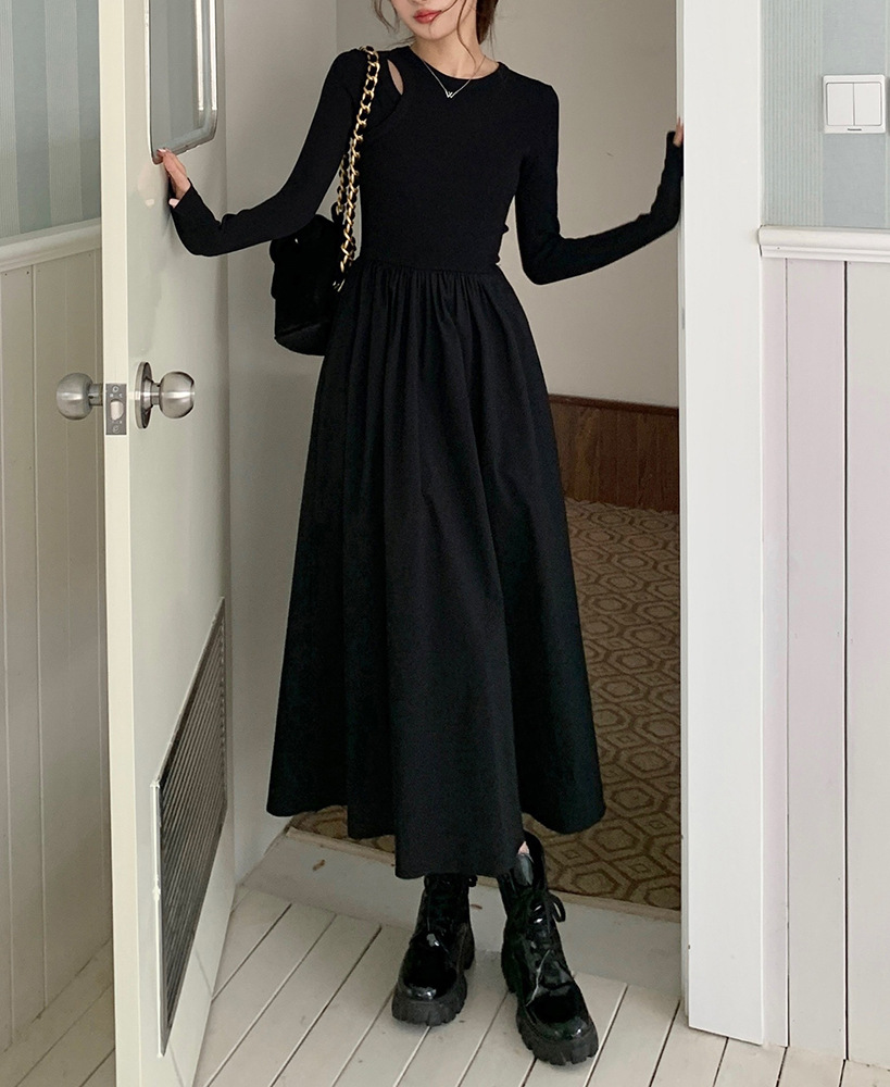 MM223 new design niche temperament slim fit long skirt