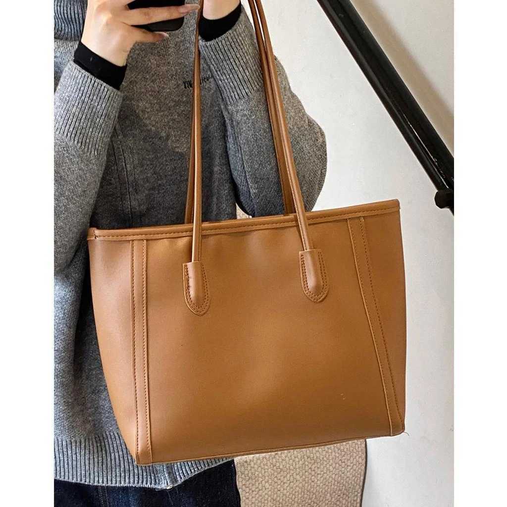 Shoulder Bags for Women PU Leather Handbags Ladies Black Hand Bag Ladies Large Capacity Casual Handbag 2025 New Fashion Vintage W250924
