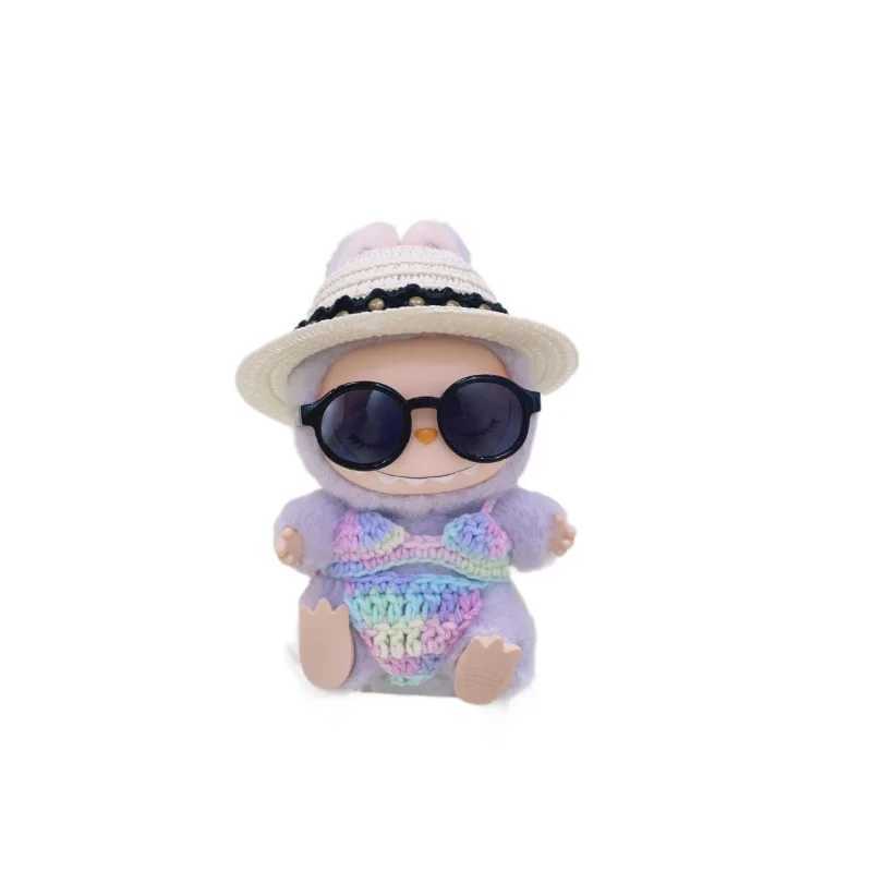 Cute Plush Dolls Clothing for Labubu Mermaid Dress Sets Hand Knitted Skirt Flower Crown Headwear Clothing Accessoy Gifts C250924