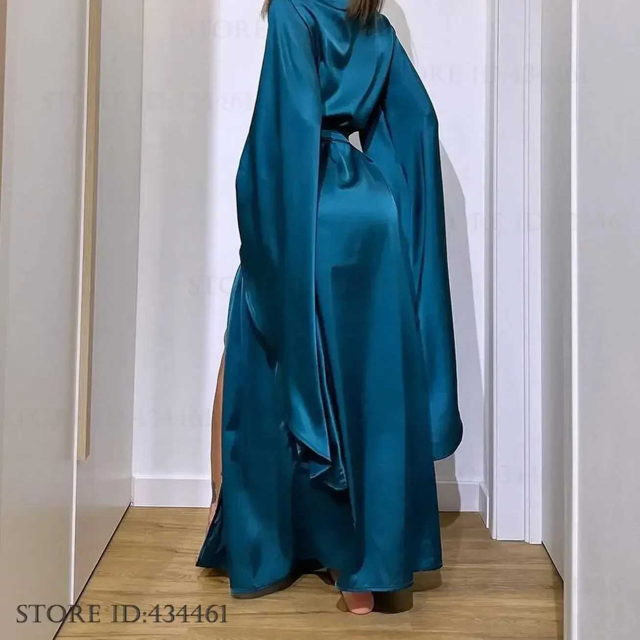 Fashion Elegant Women Long Robe Home Dress Sexy Ice Silk Kimono Bathrobe Gown Spring Summer Nightgown Loungewear Loose Homewear Z250924