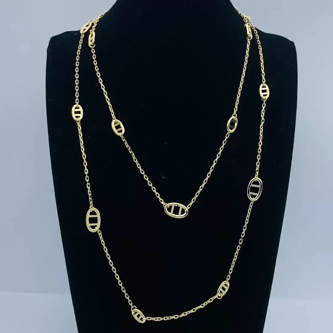 Necklace womens necklace designer jewellery chains pendant titanium steel charm anniversary gift for women gold plated holiday gifts 2353