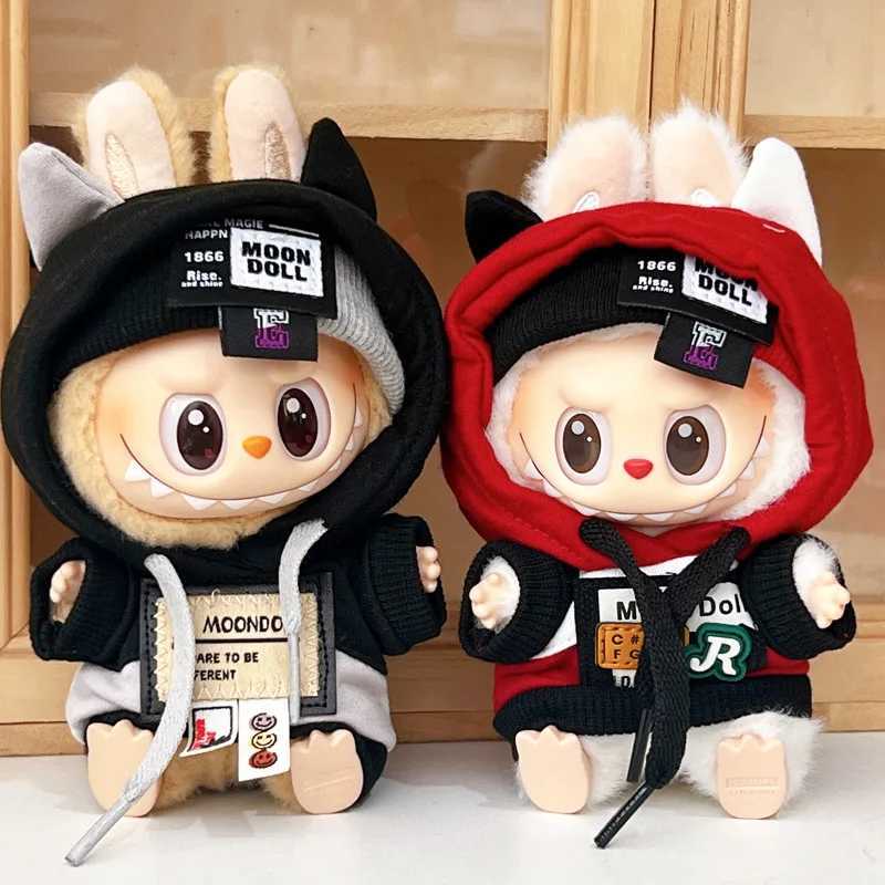 For 17cm labubu v1v2v3 baby clothes cool sweater doll can be worn for labubu accessories Cute Decoration Little Cloths C250924