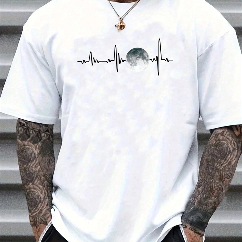 Moon Men Cotton T-shirt fashion plus size top casual short sleeved street clothing classic print arrival T-shirt S-4XL 250423