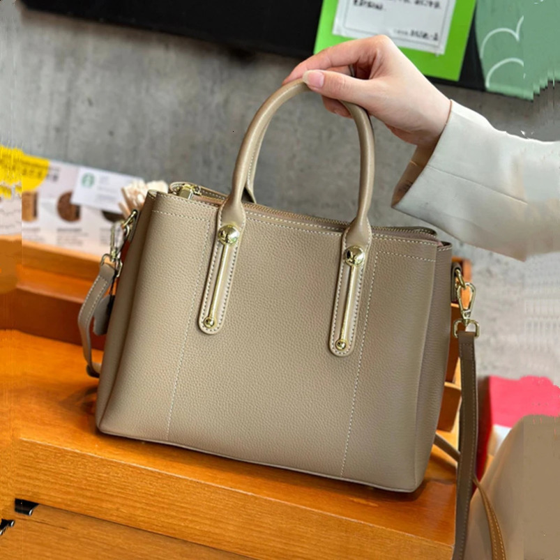 Hifashion 3layer denim leather handbag for womens trend ner office shoulder cross body bag 240820