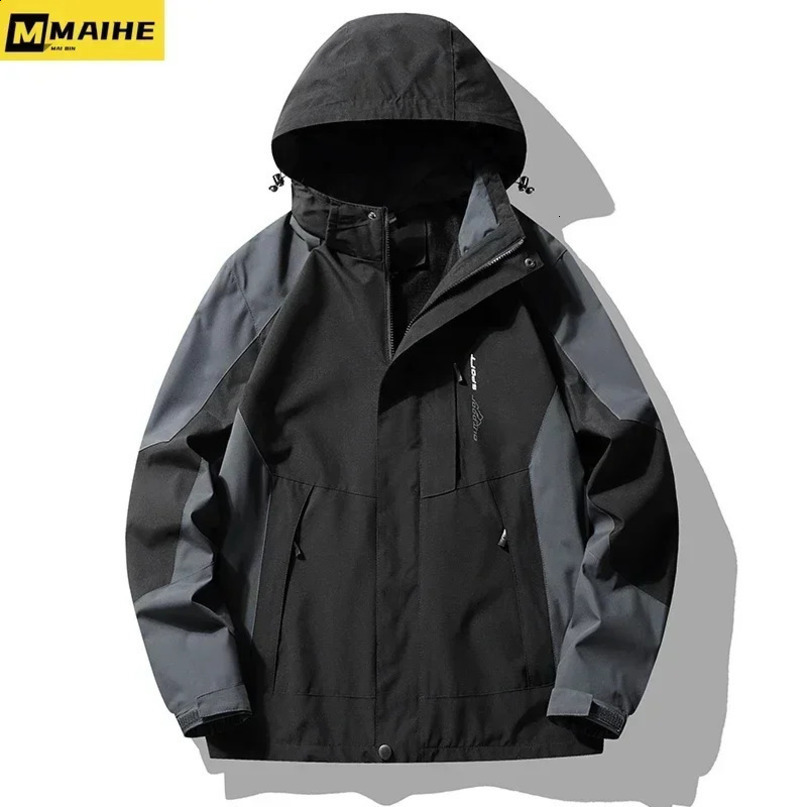 Gorpcore Fashion Hiking Windproof Waterproof Camping Fishing Mens Jacket Running Thin Outdoor Life Neutral 240904