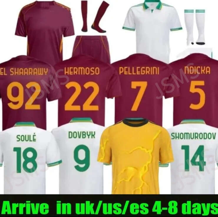2025 2026 Roma Football Shirt maillots de football DYBALA Soule 25 26 Dovbyk Empire Legacy Aries home Pellegrini uniforms man KONE CRISTANTE SOCCER JERSEYS js