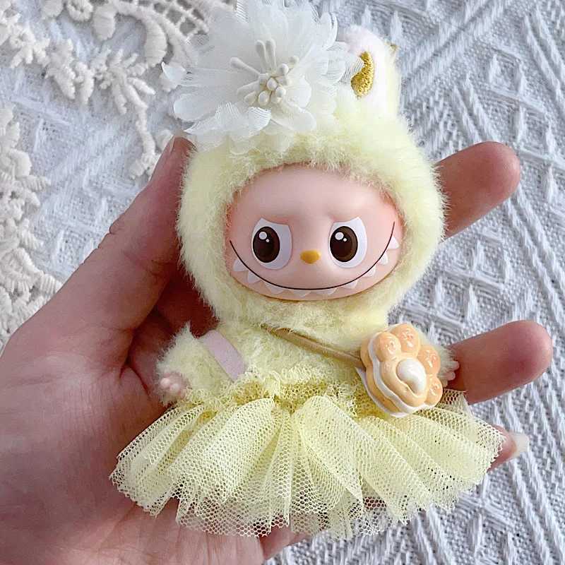 For 10cm Labubu Clothing Set Mini Ballet Skirt outfit New 40 Labubu Clothes Skirt Cat Claw Hair Clip Bag Doll Accessories C250924