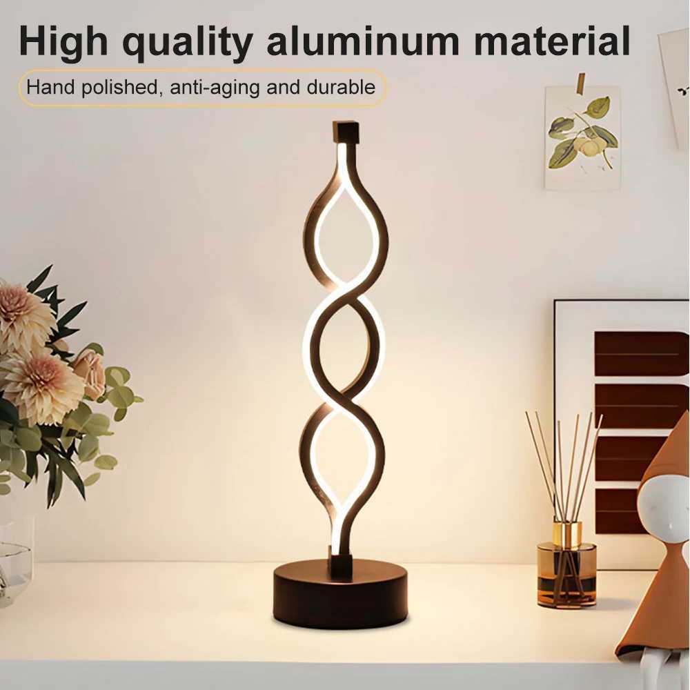 LED Spiral Table Lamp Tricolor Adjustable Brightness Creative Room Decoration Light USB Powered Eyeprotection Lamp C251115