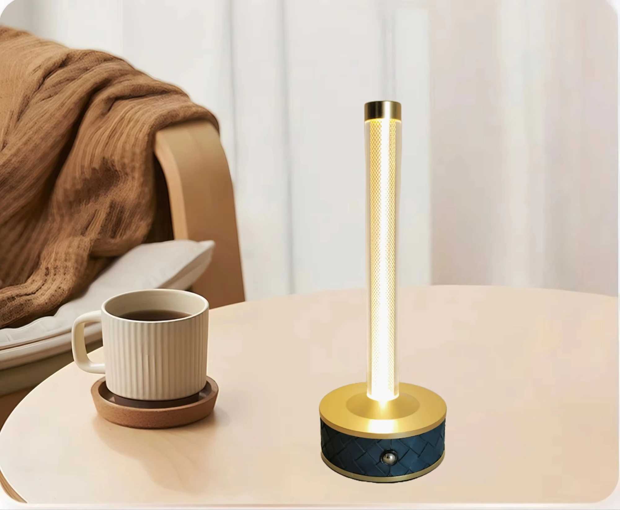 Portable LED Night Lights Rechargeable Quantum Wire Desk Lamp Dimmable Touch Sensor Table Lamp For Home Bedroom Mood Night Light C251115