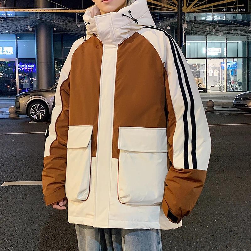 Men's Down Fashionable Versatile Sports Leisure Cold Proof And Warm Jacket With Hat Feather Comfortable Breathable