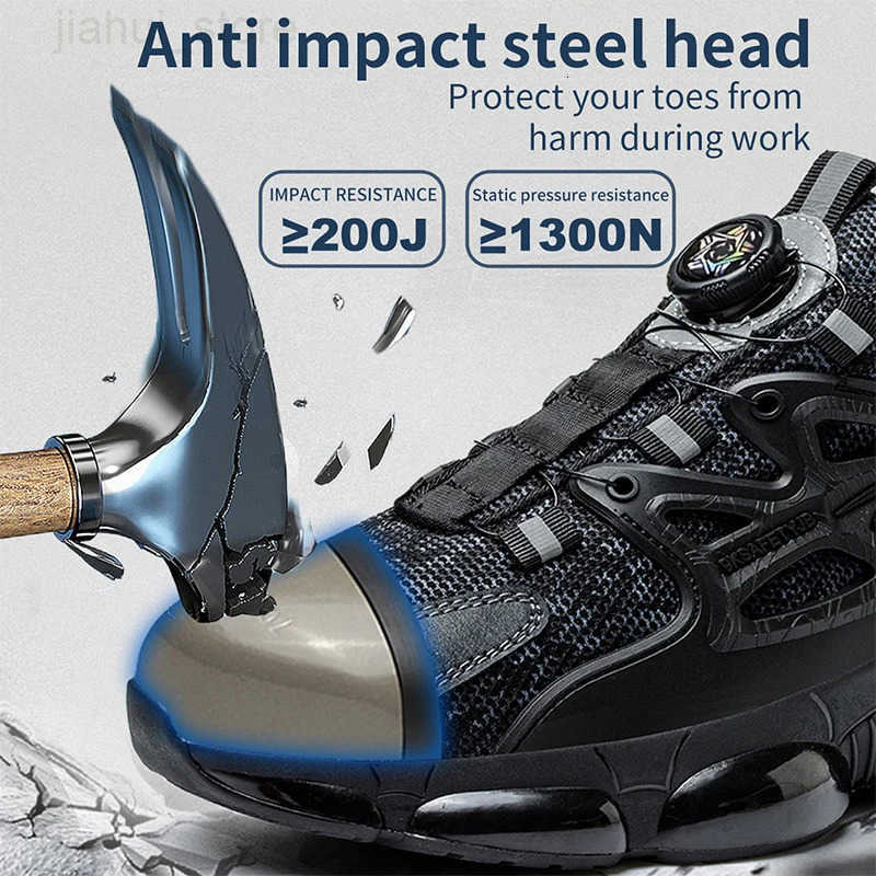 Steel Toe Shoes For Men And Women Comfortable And Safe Work Sports Shoes Industrial Anti Slip Puncture Resistant Safety Shoes M250924
