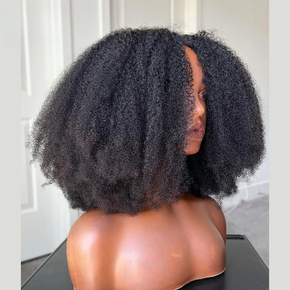Afro Wigs Transparent Kinky Curly Lace Frontal Human Hair Wigs For Women 13x4 13x6 HD Lace Front Wigs Short Bob Wigs Wear And Go Afro Kinky Curl