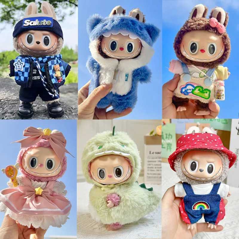 17cm Plush DollS Clothes Outfit Accessories For Korea Kpop Exo Labubu V1 V2 Idol Dolls Goose Dinosaur Macaron Clothing Gift C250924