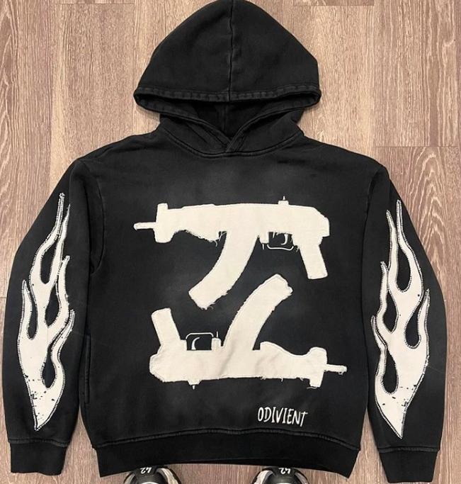 Vintage High Street Personalized Letter Printed Men Hoodie Y2K Harajuku Gothic Punk Men and Women Sportswear streetwear 250806