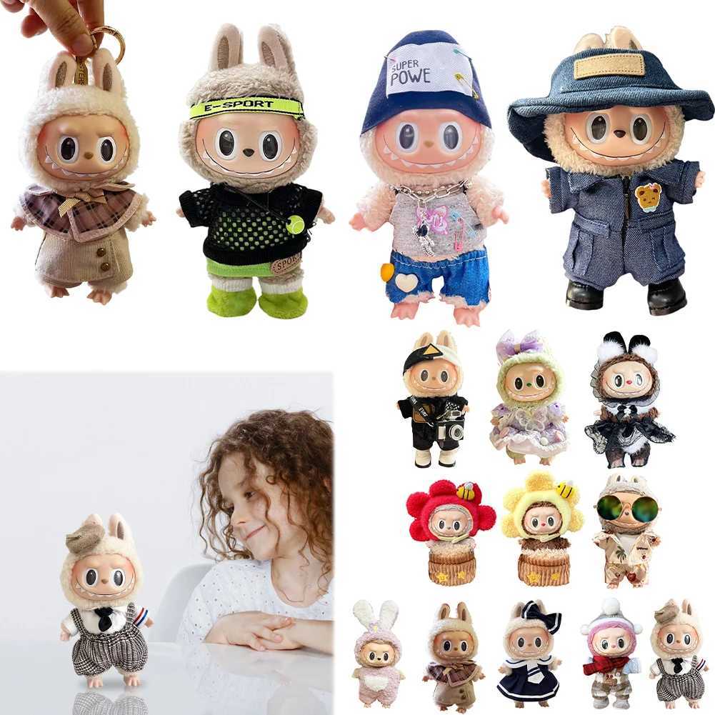 Cute Mini Doll Clothes for Labubu 17cm Dolls Accessories Doll Clothes Doll Dress Up Kawaii GiftNot Including Dolls Only Clothe C250924