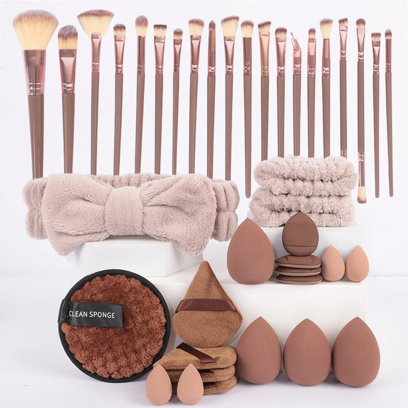 Maange 30 pcs professional makeup brush set basic concealer eye shadow powder blusher mixed brush bag beauty tool 240930
